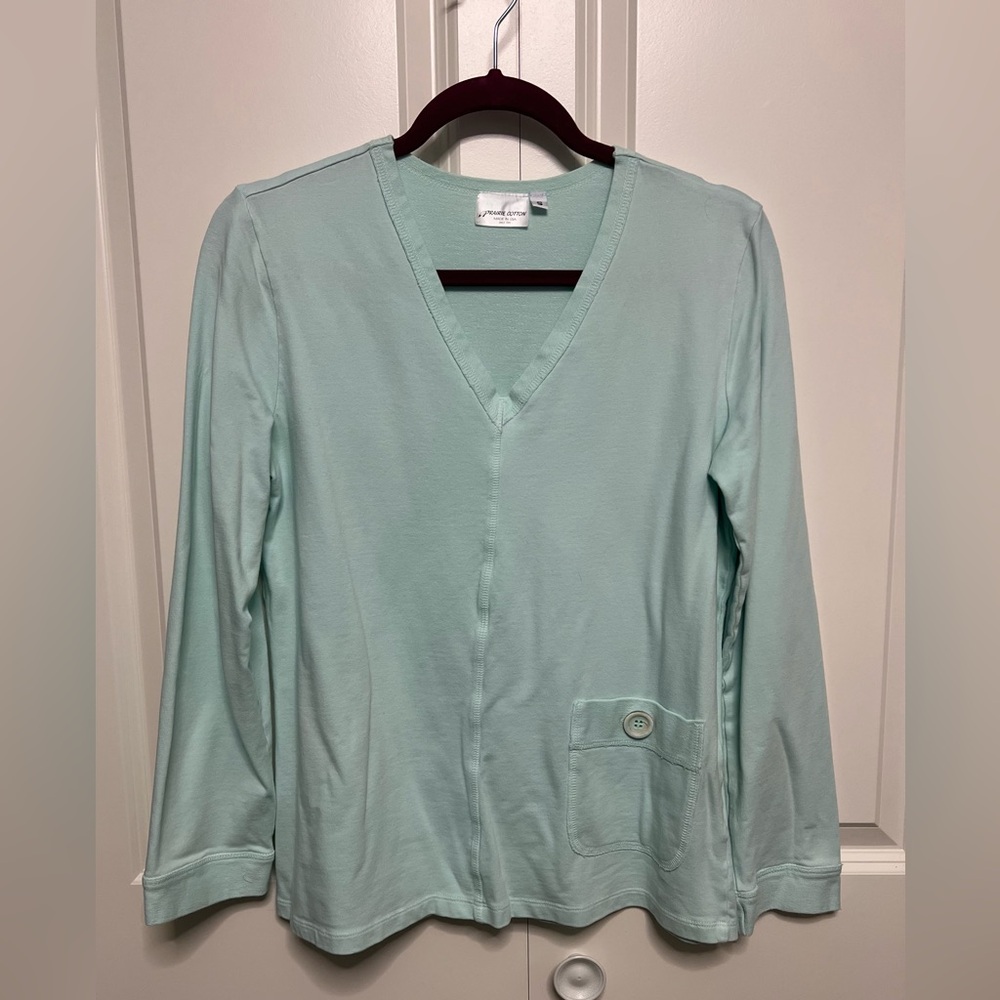 Prairie Cotton V-neck Top Size Small